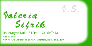 valeria sifrik business card